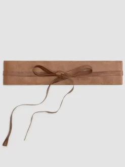 Suede and Leather Reversible Belt