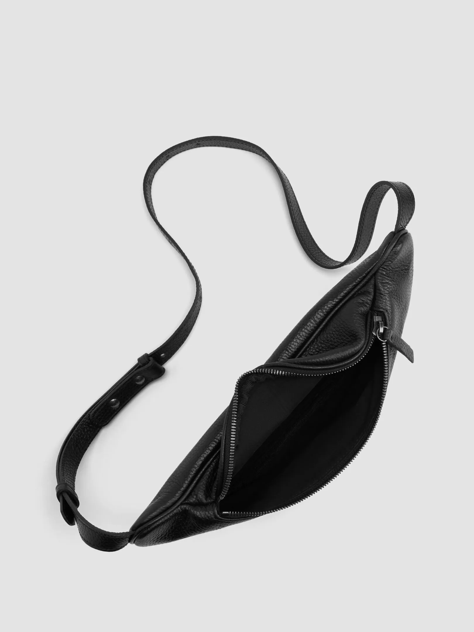 Textured Italian Leather Belt Bag