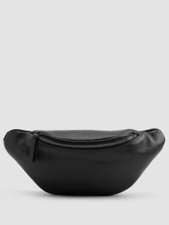 Textured Italian Leather Belt Bag