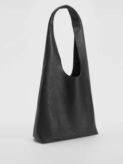 Textured Italian Leather Shopper Tote