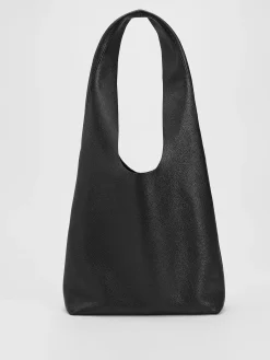 Textured Italian Leather Shopper Tote