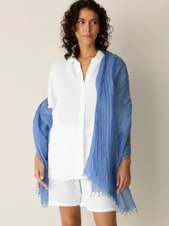 Textured Linen Blend Scarf