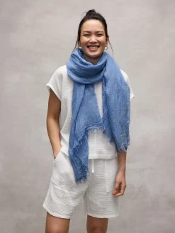 Textured Linen Blend Scarf