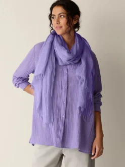 Textured Linen Blend Scarf