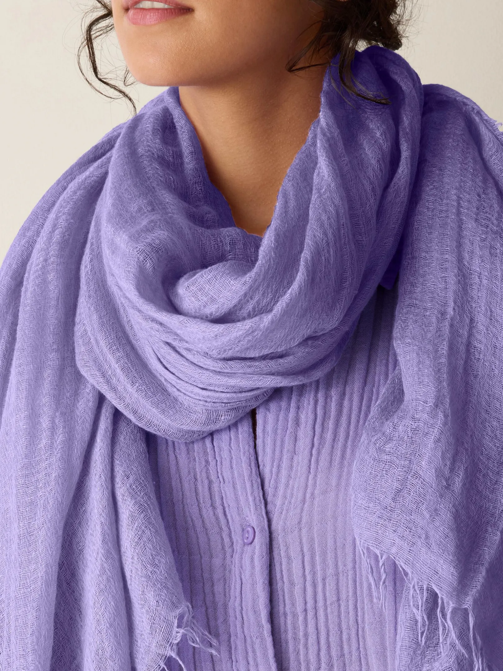 Textured Linen Blend Scarf