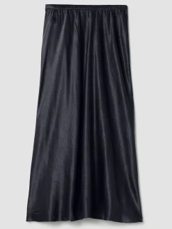 Textured Satin Slip Skirt