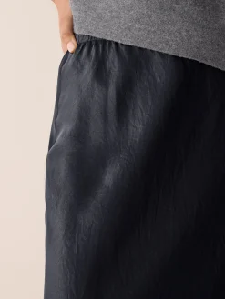 Textured Satin Slip Skirt