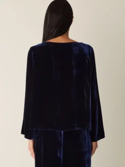 Velvet Bateau Neck Top