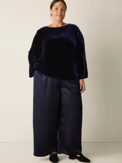 Velvet Bateau Neck Top
