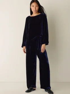 Velvet Bateau Neck Top