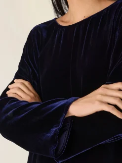 Velvet Bateau Neck Top