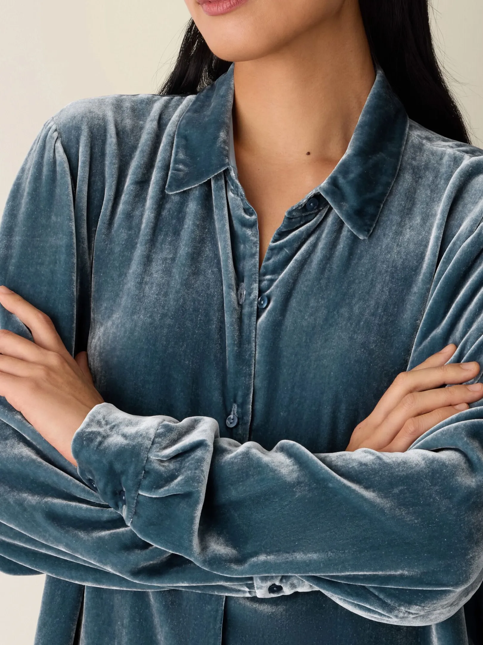Velvet Classic Collar Shirt
