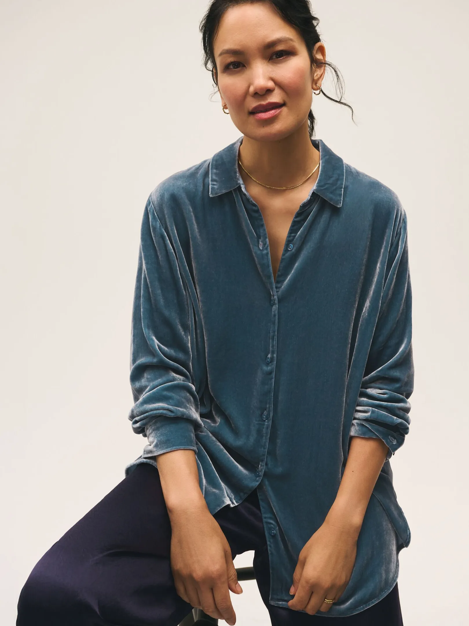 Velvet Classic Collar Shirt