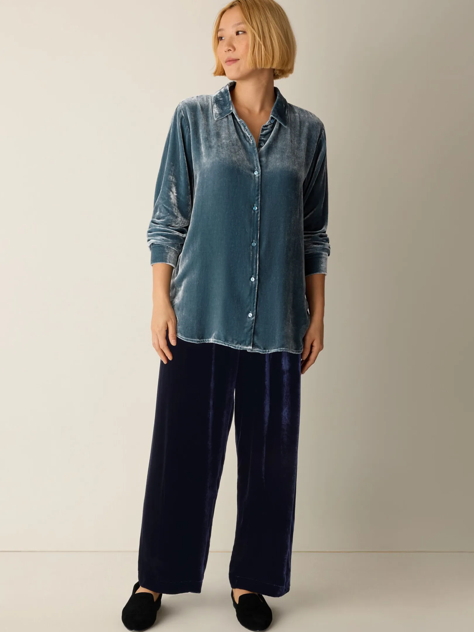 Velvet Classic Collar Shirt