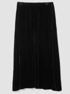 Velvet Flared Skirt
