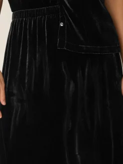 Velvet Flared Skirt