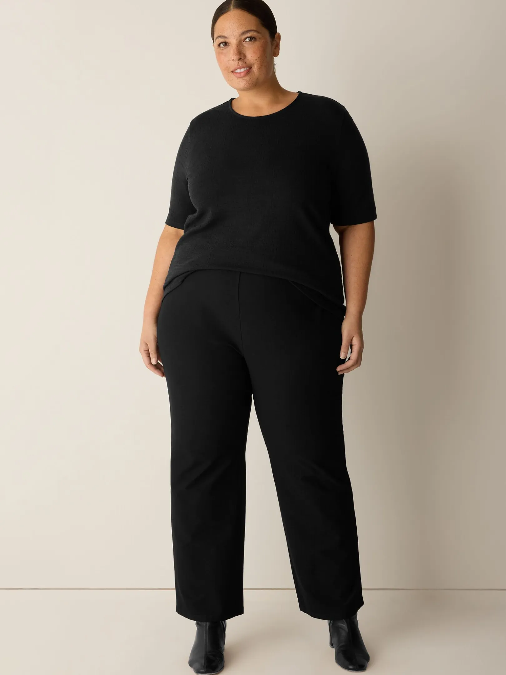Washable Stretch Crepe Kick Pant