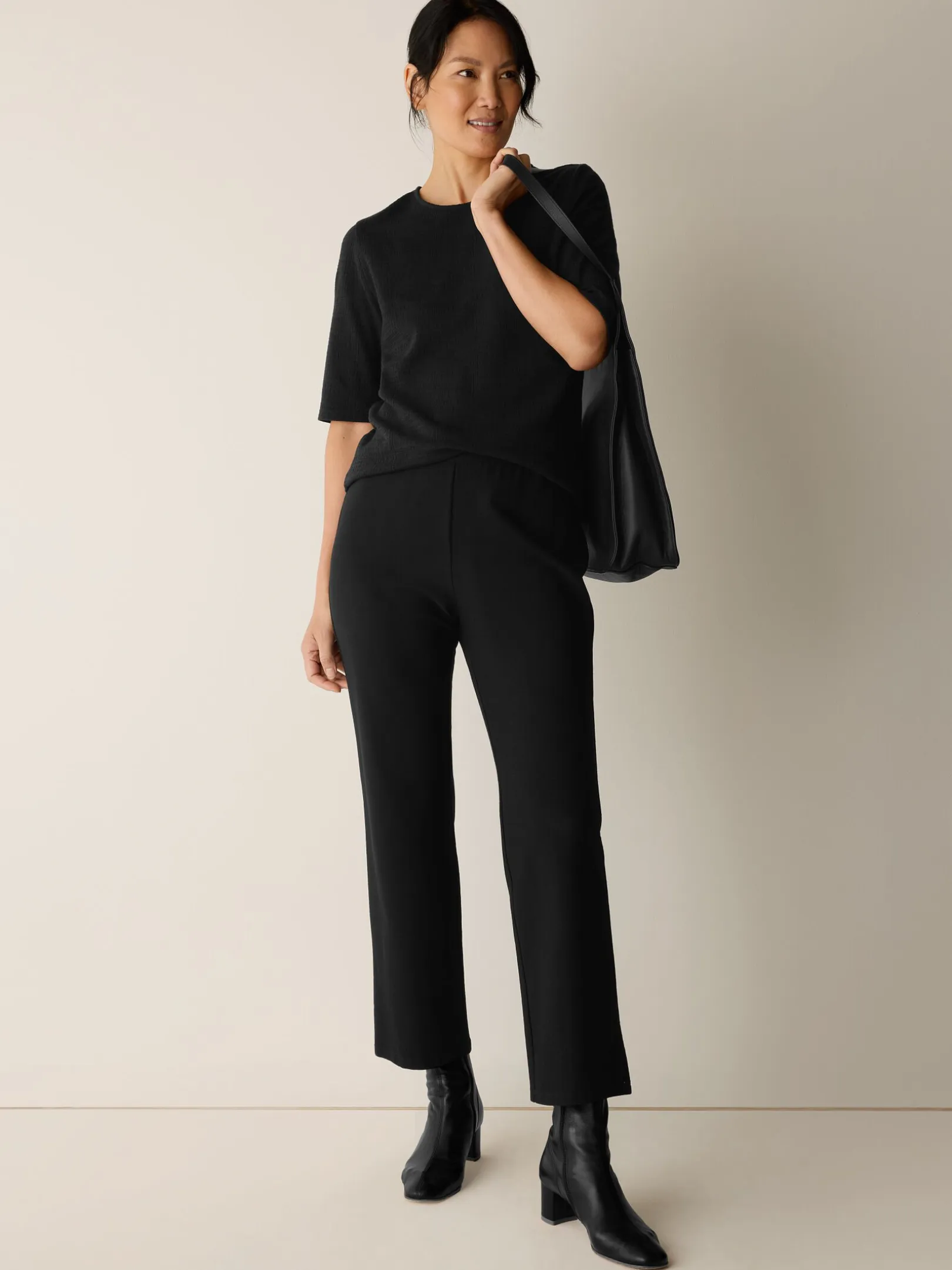 Washable Stretch Crepe Kick Pant
