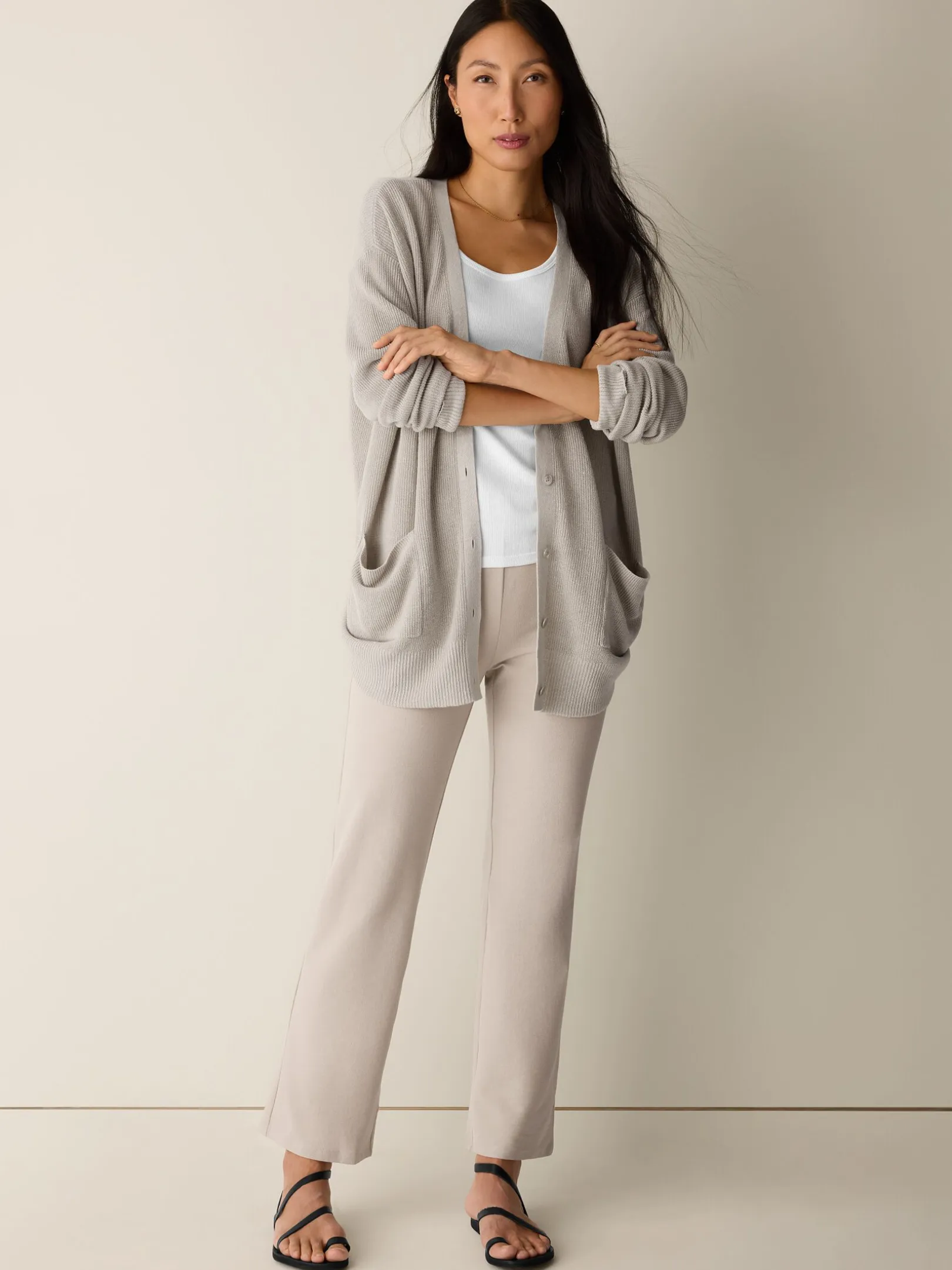 Washable Stretch Crepe Kick Pant