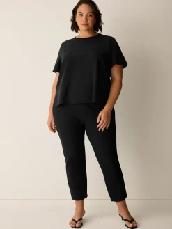 Washable Stretch Crepe Slim Pant
