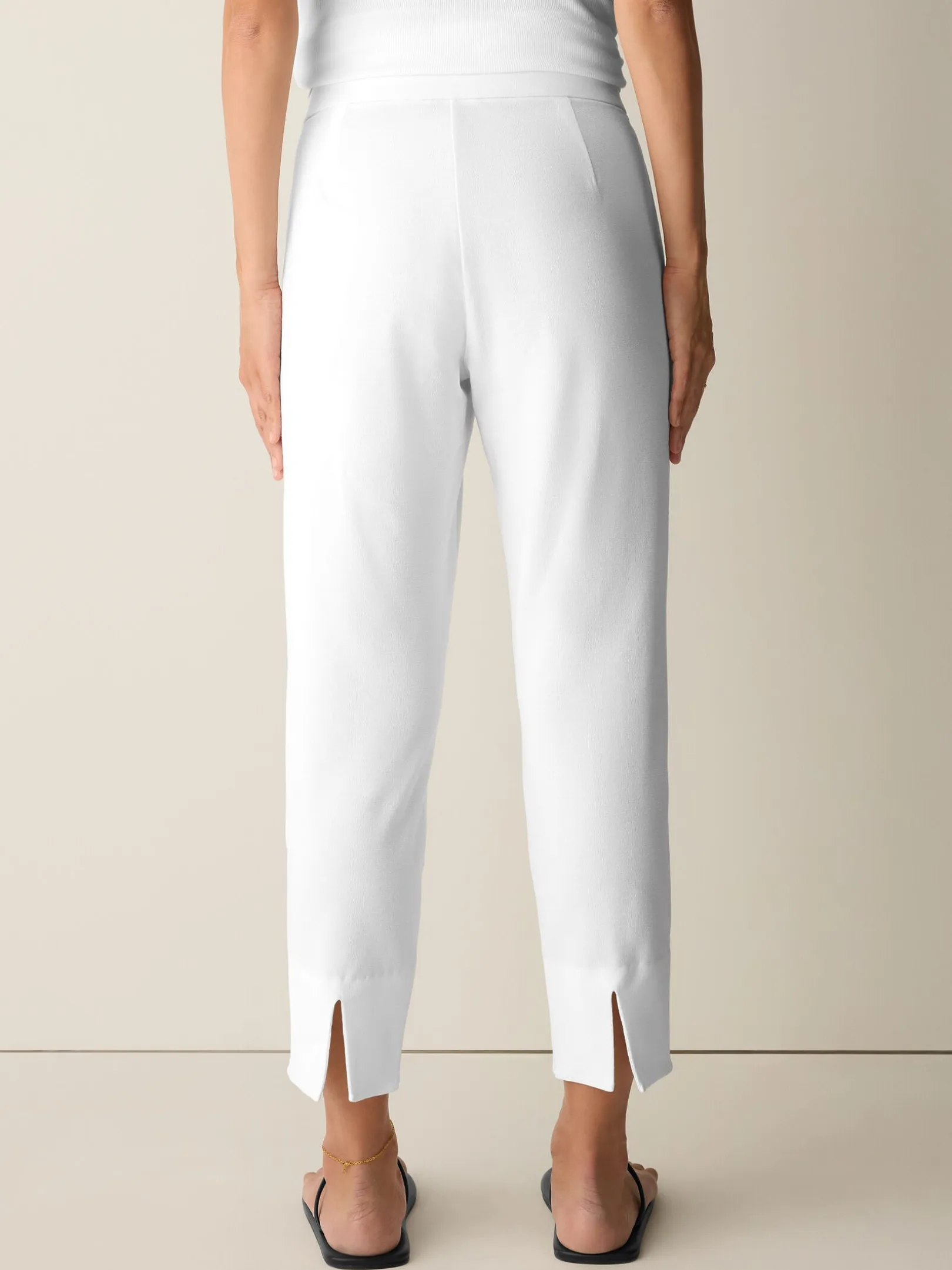 Washable Stretch Crepe Slim Pant