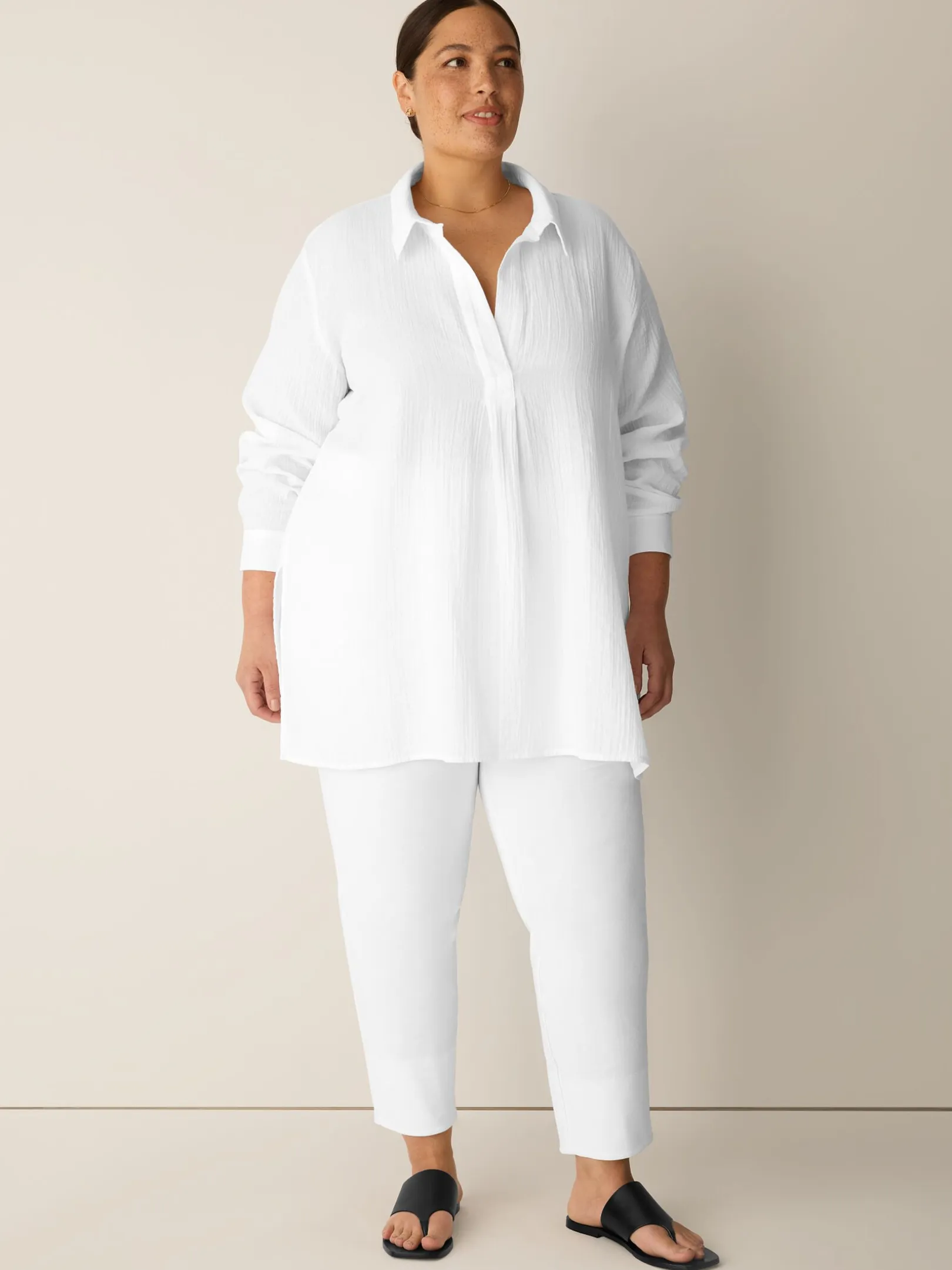 Washable Stretch Crepe Slim Pant