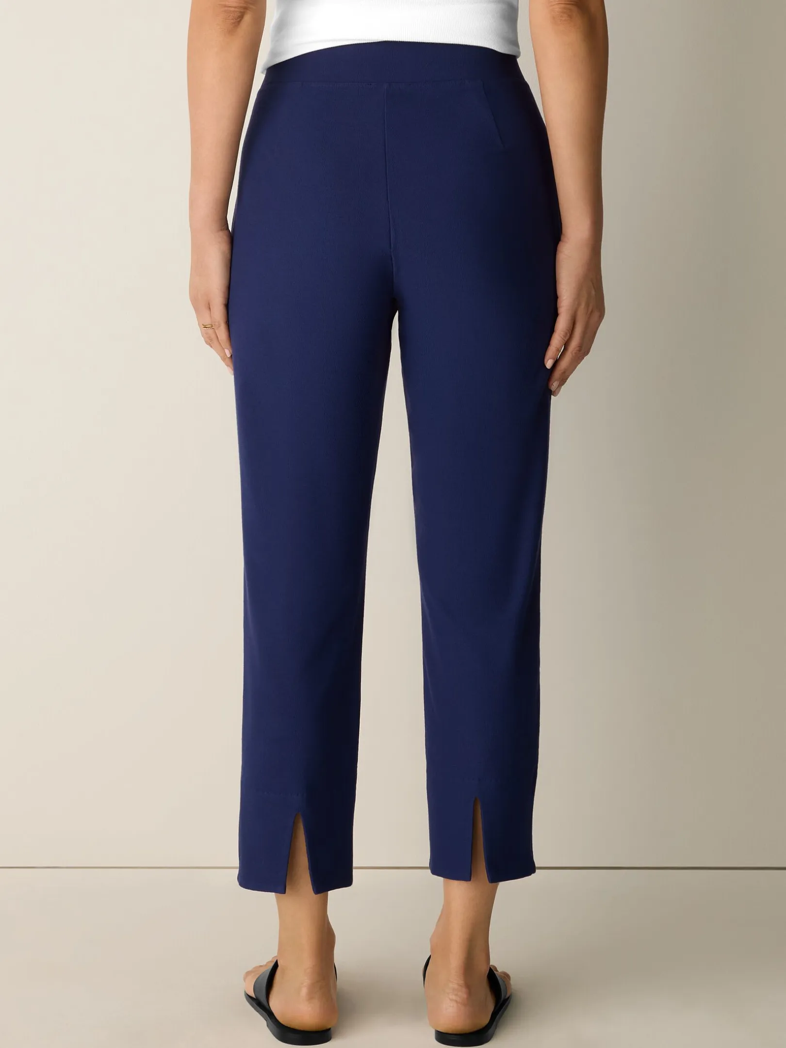 Washable Stretch Crepe Slim Pant