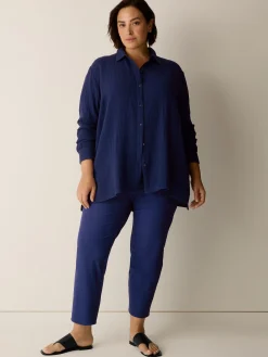 Washable Stretch Crepe Slim Pant