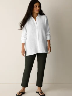 Washable Stretch Crepe Slim Pant