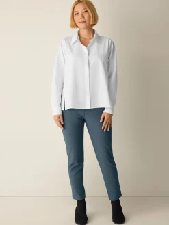 Washable Stretch Crepe Slim Pant