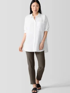 Washable Stretch Crepe Slim Pant