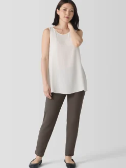 Washable Stretch Crepe Slim Pant