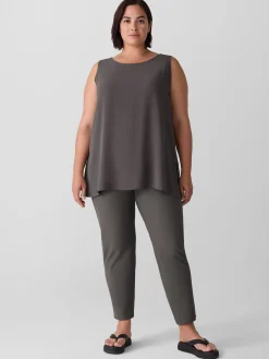 Washable Stretch Crepe Slim Pant