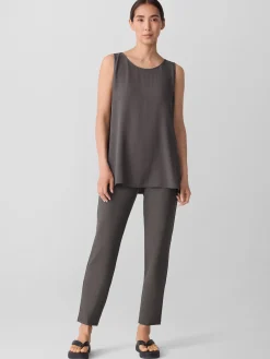 Washable Stretch Crepe Slim Pant