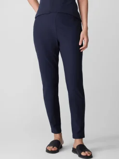 Washable Stretch Crepe Slim Pant