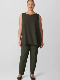 Washable Stretch Crepe Slim Pant