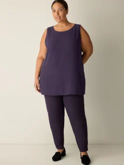 Washable Stretch Crepe Slim Pant