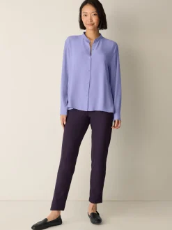 Washable Stretch Crepe Slim Pant