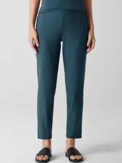 Washable Stretch Crepe Slim Pant