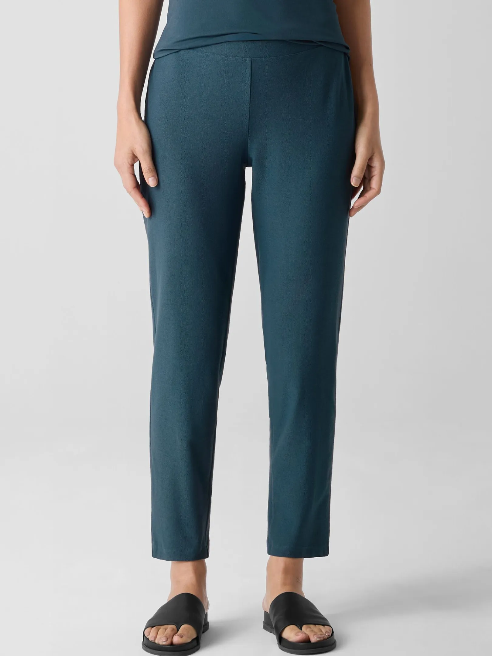 Washable Stretch Crepe Slim Pant