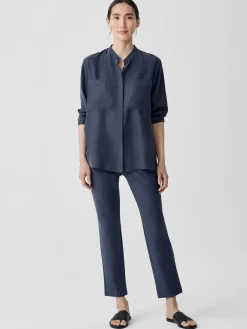 Washable Stretch Crepe Slim Pant