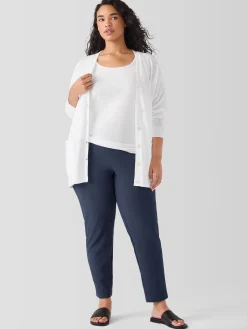 Washable Stretch Crepe Slim Pant