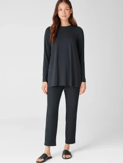 Washable Stretch Crepe Slim Pant