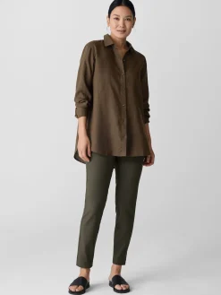 Washable Stretch Crepe Slim Pant
