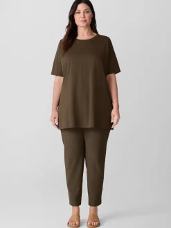 Washable Stretch Crepe Slim Pant