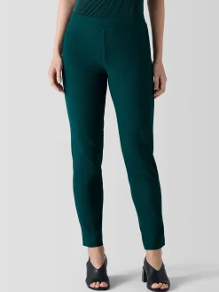 Washable Stretch Crepe Slim Pant