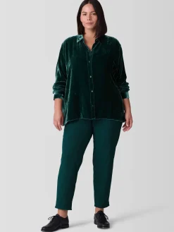 Washable Stretch Crepe Slim Pant