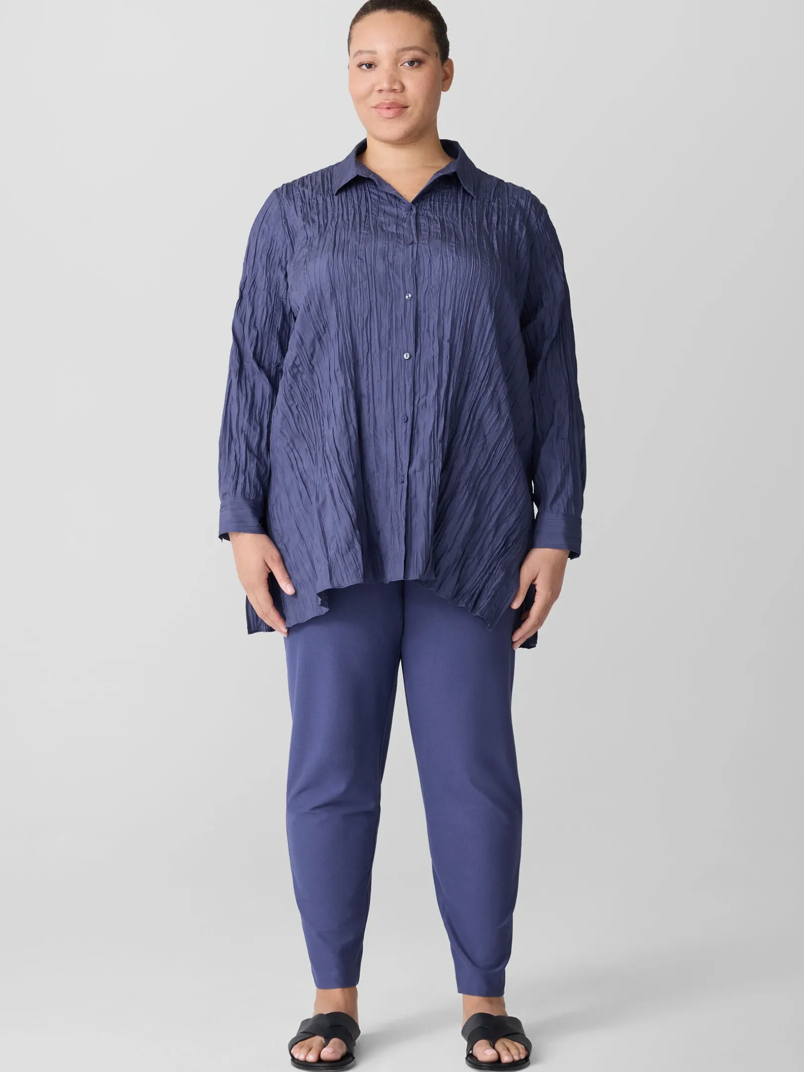 Washable Stretch Crepe Slim Pant