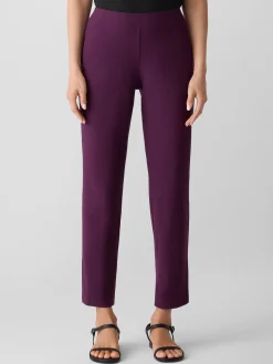 Washable Stretch Crepe Slim Pant