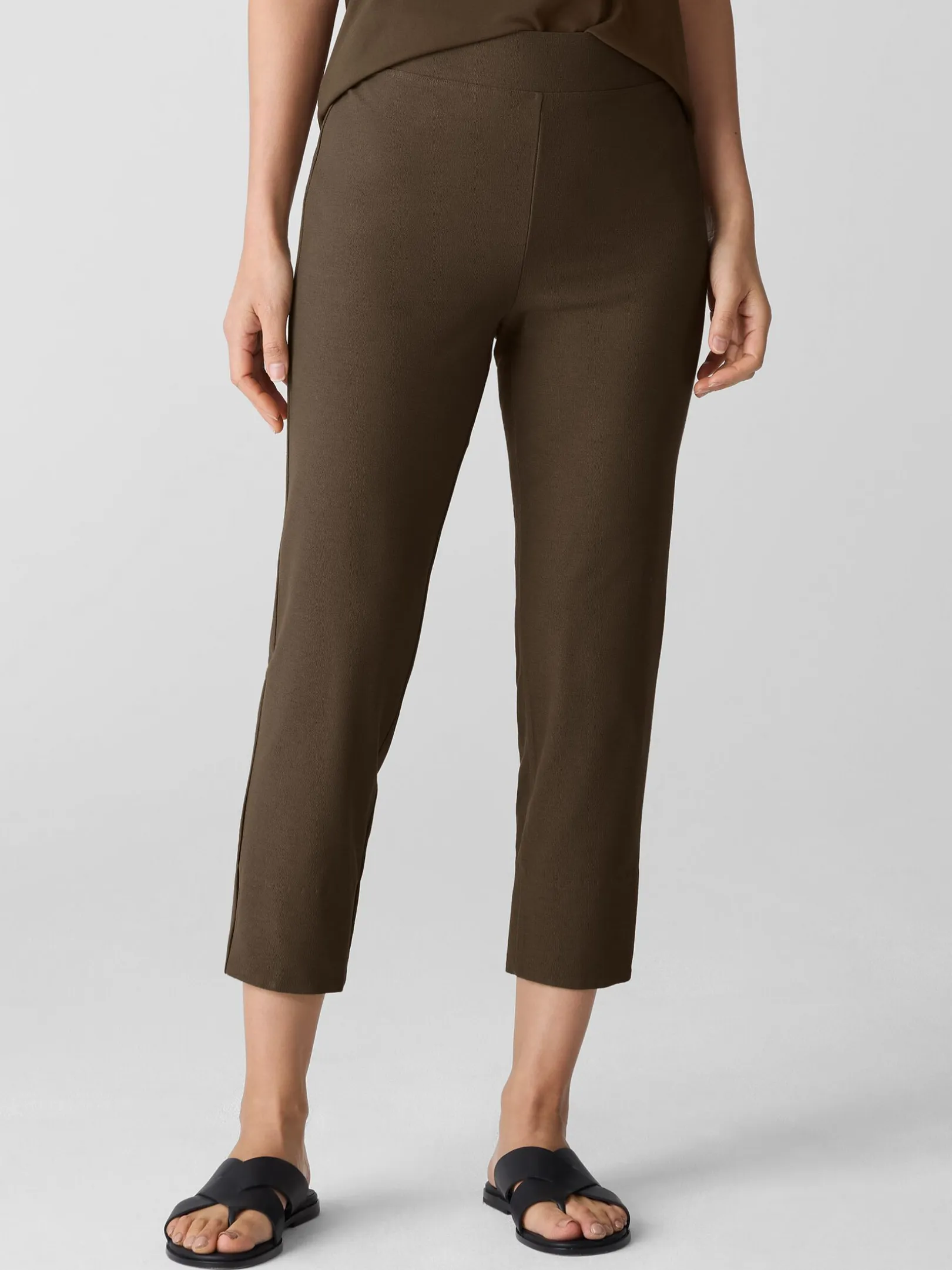 Washable Stretch Crepe Slim Pant